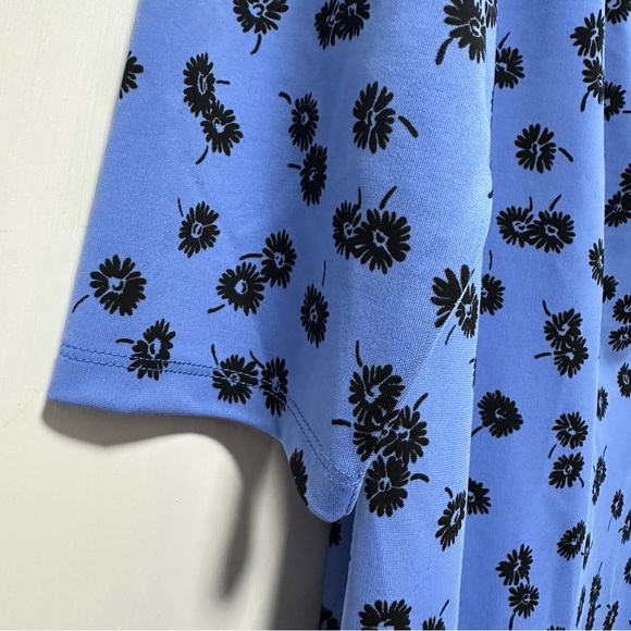 Talbots Blue Floral Jersey Faux Wrap Dress Womens Plus Size 2X NWT Spring Office - Picture 7 of 17